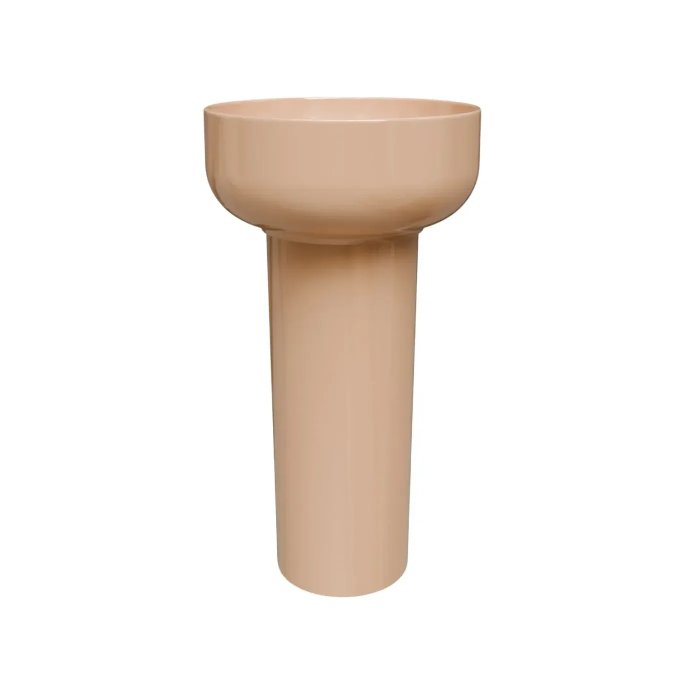 Basin Simas Balloon Caramel bowl with siphon holder glossy 45cm BA01&PLCEBA||CAR