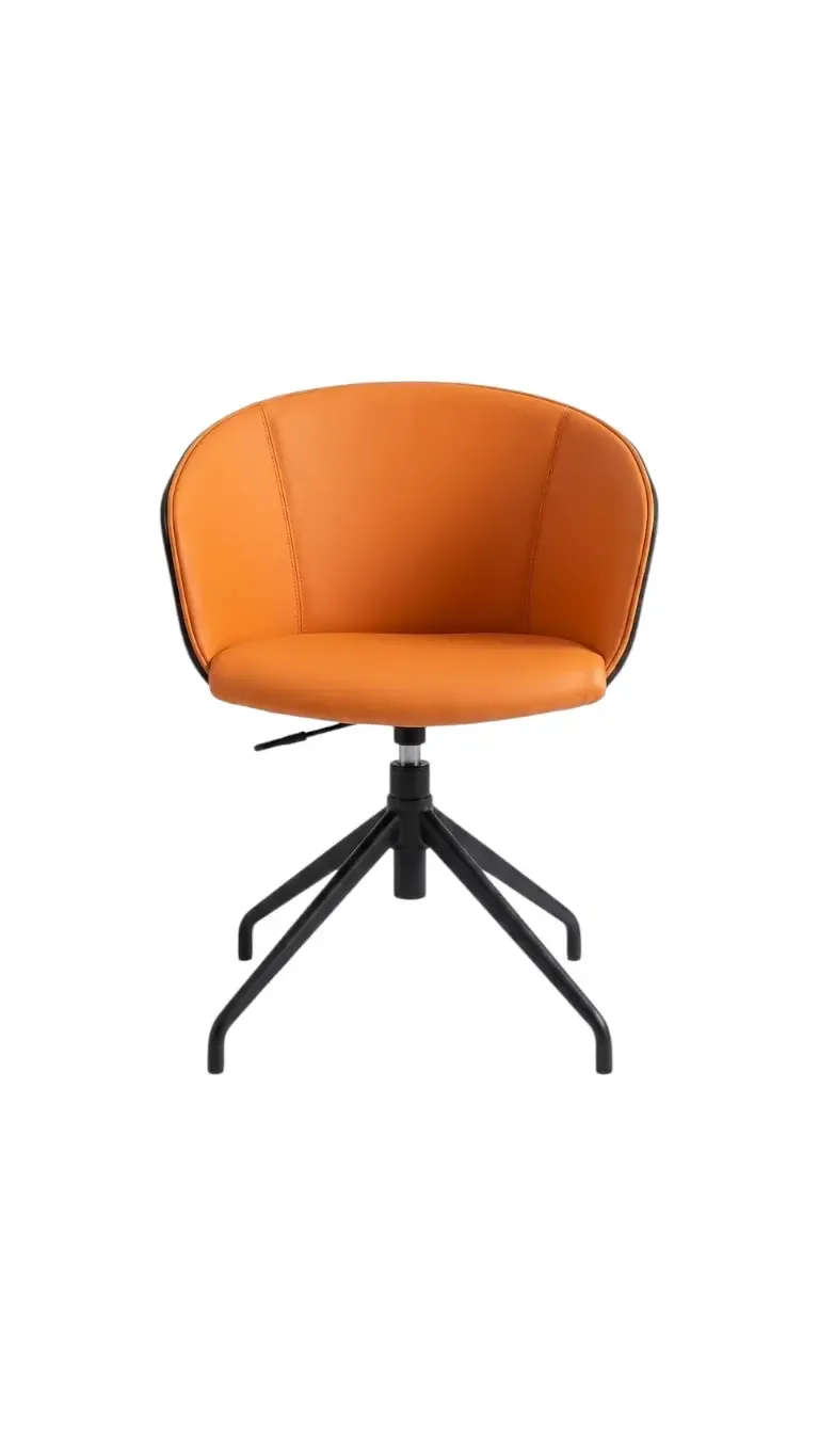 Office chair Hongqiao Carrot color Artificial leather Medium backrest Height adjustable CM-T213BS-Orange