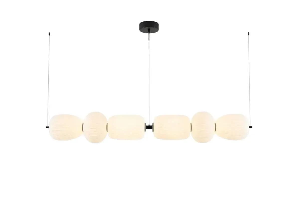 Chandelier Juncan Horizontal Glass Aluminum 3000K 58W 130*20*H150cm MD9037-6H