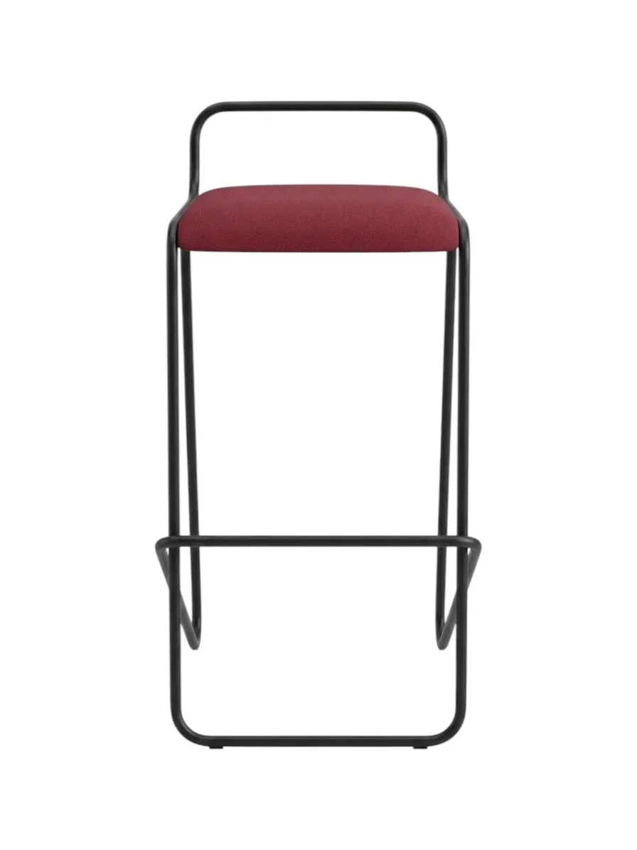 Bar stool Hongqiao burgundy 138# artificial leather with metal backrest CV-B210BS-7-Burgundy