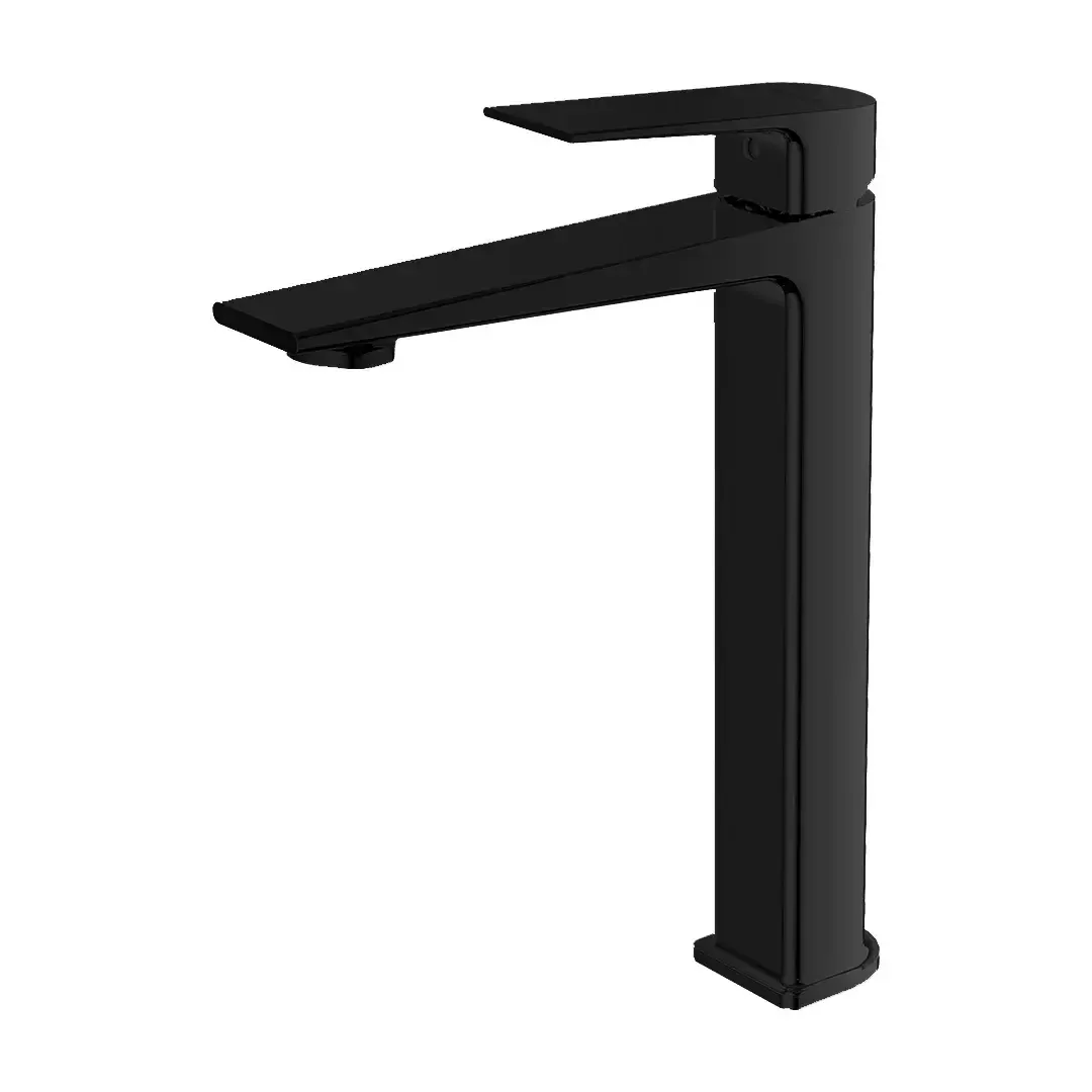 High basin mixer Empolo ARMAN with machined surface black M38 1102CB