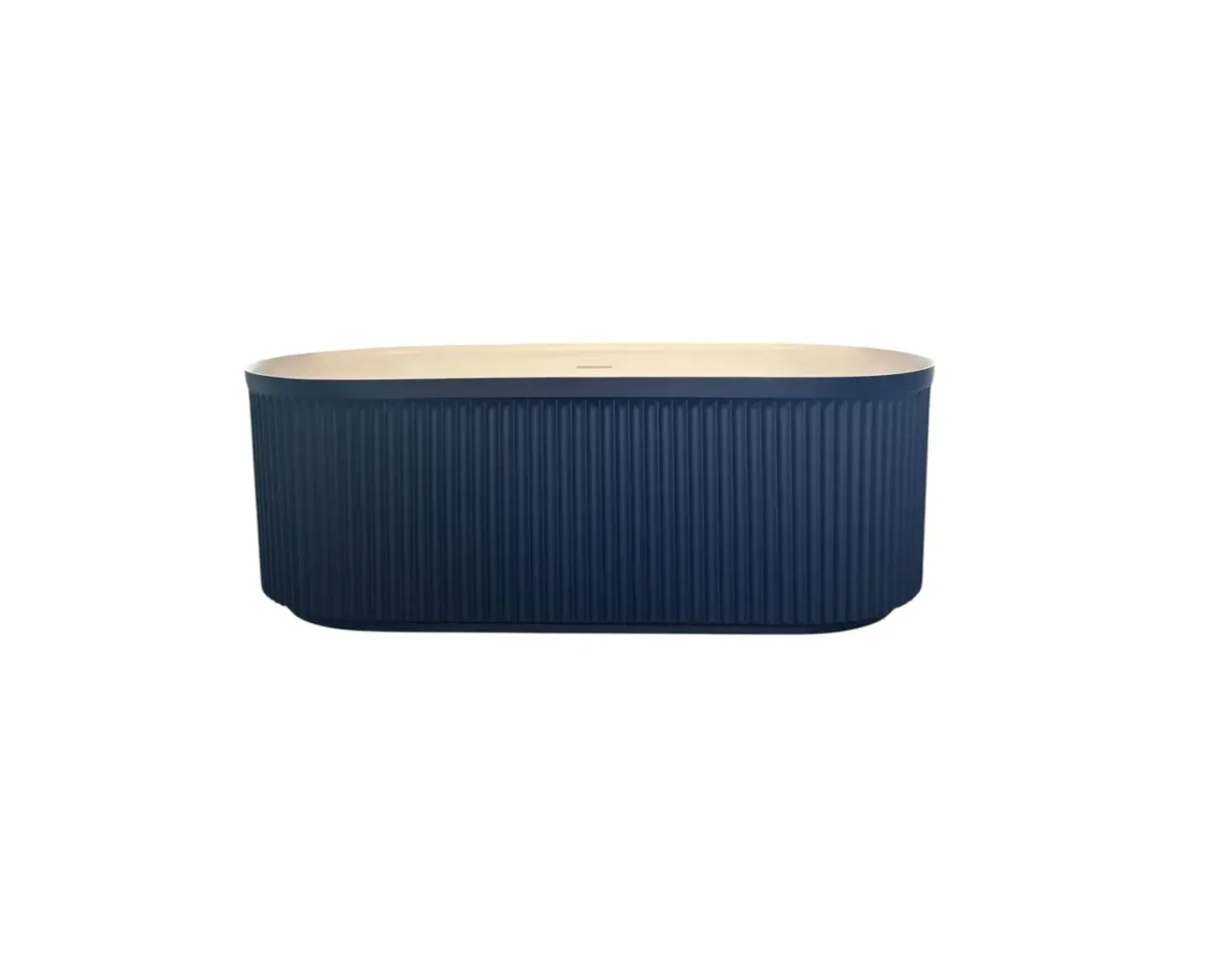 Bathtub stone Alcove Rosery Acrylic White matte inside Blue outside 170*80cm ROS 17080S-MW-DB