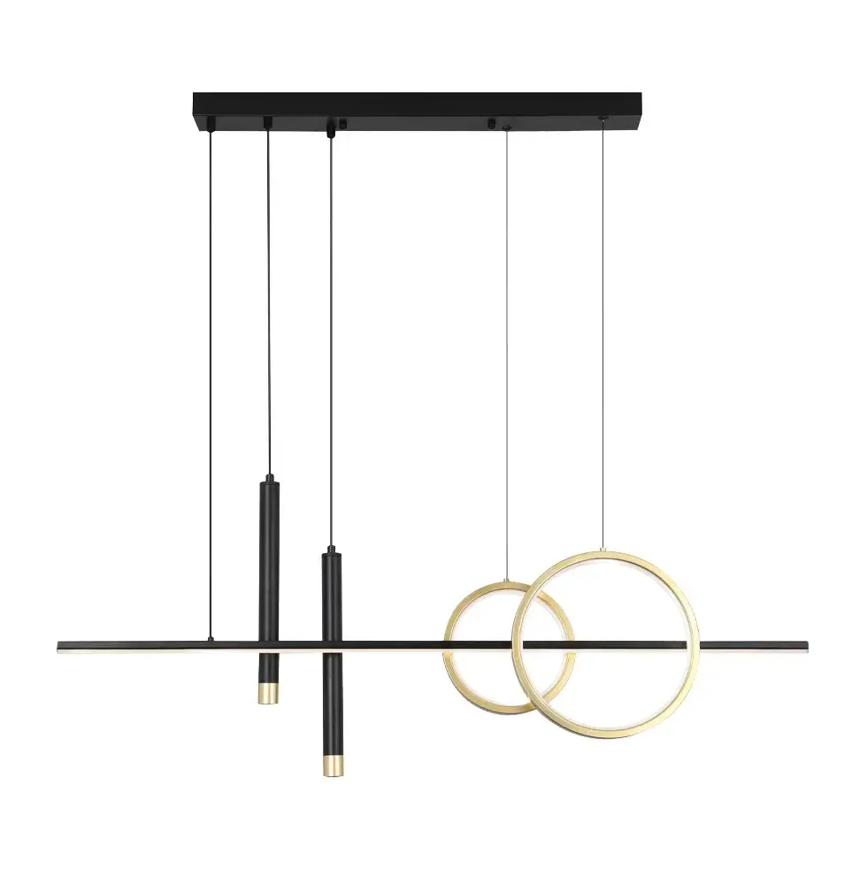 Chandelier Viokef COMBO 25 Watt Black and Gold 100*140cm 4270600