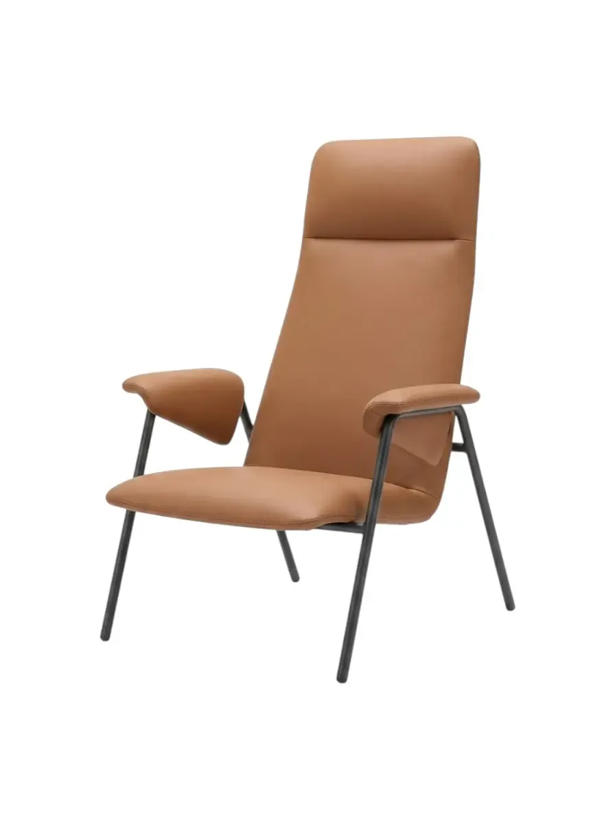 Reception chair Hongqiao Brown 172# Artificial leather High back XS-040S