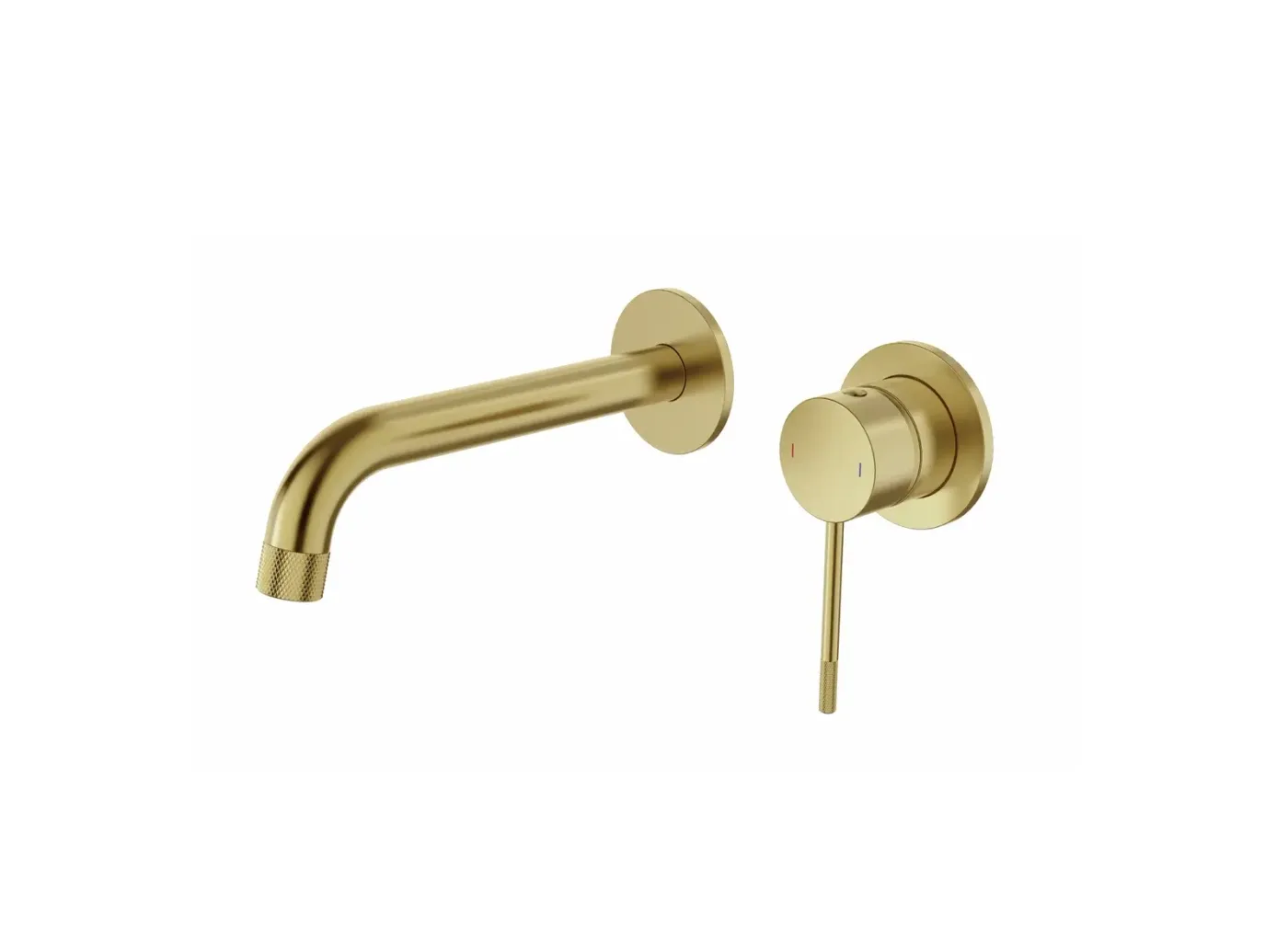 Gunon built-in basin mixer for 2-hole surface brushed gold External part L-4392 Internal L-4333-5
