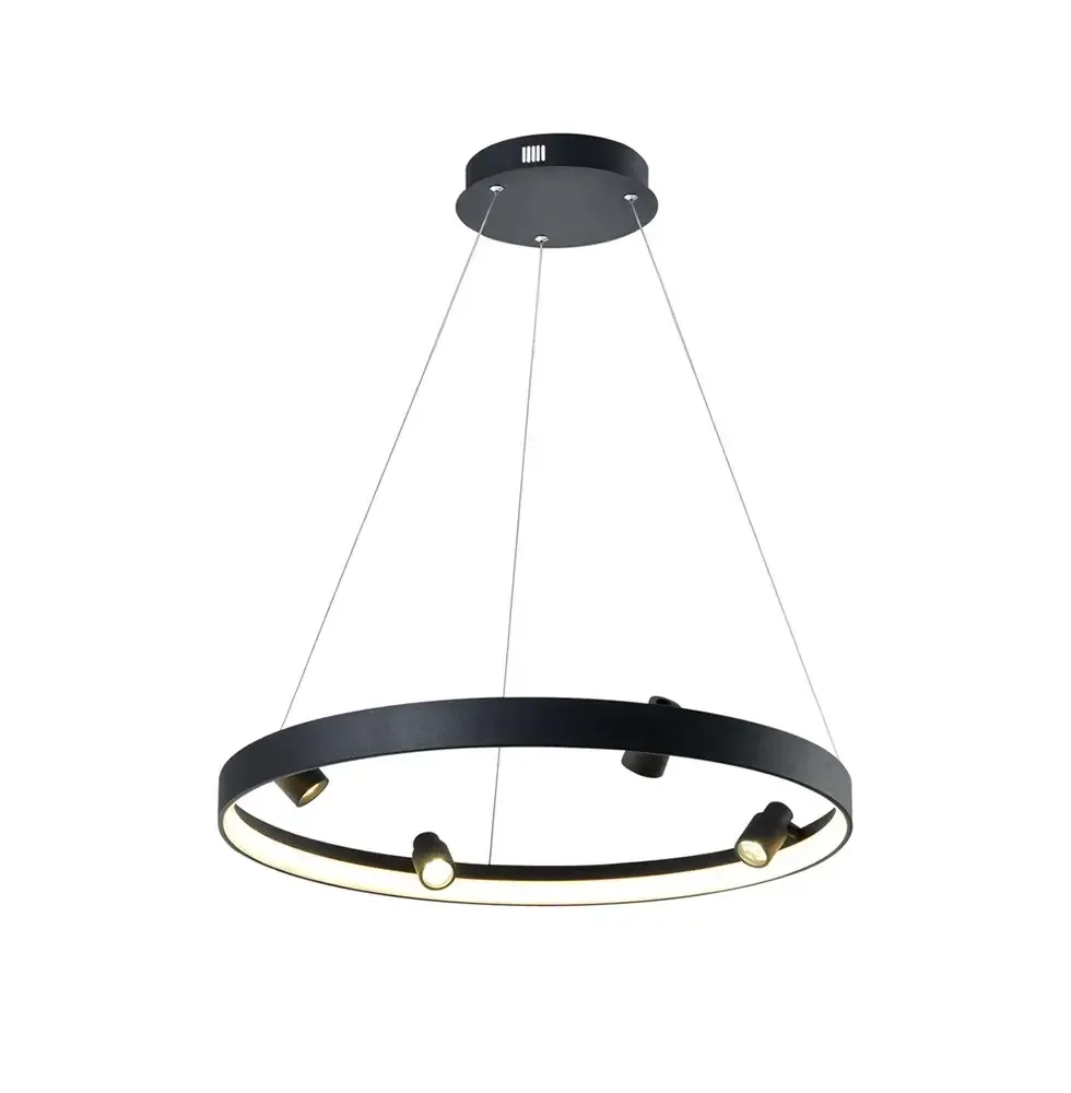 Chandelier Viokef DENIS LED 58W 3000K SAND BLACK 61*135cm 4250600