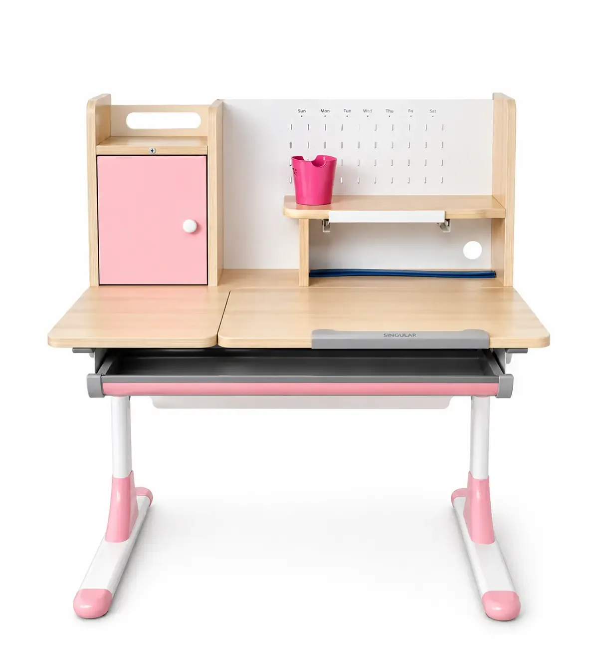Study table Tozme Kids Pink Melamine surface Metal legs 100*60*55-79cm K2-100-PINK