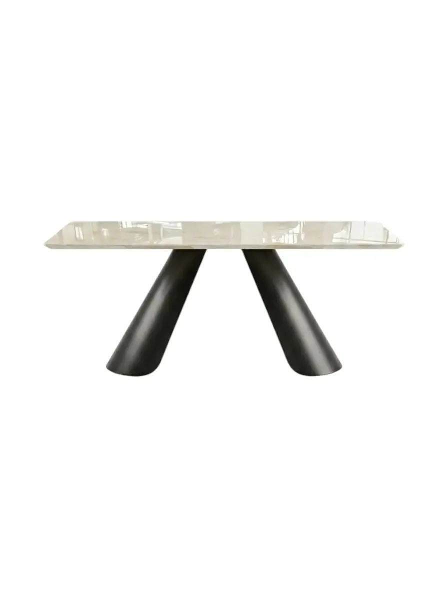 Kitchen table countertop Miago white marble texture natural stone 180*90*77cm HLT25-2305