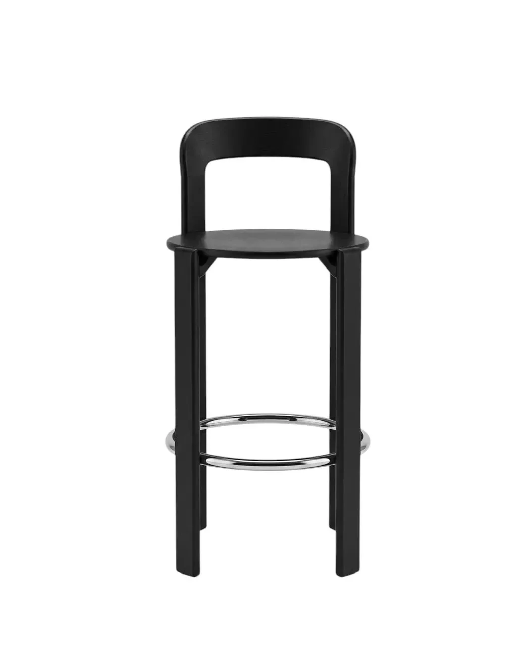 Bar stool, black wood, 37*46.5*89cm NH01S