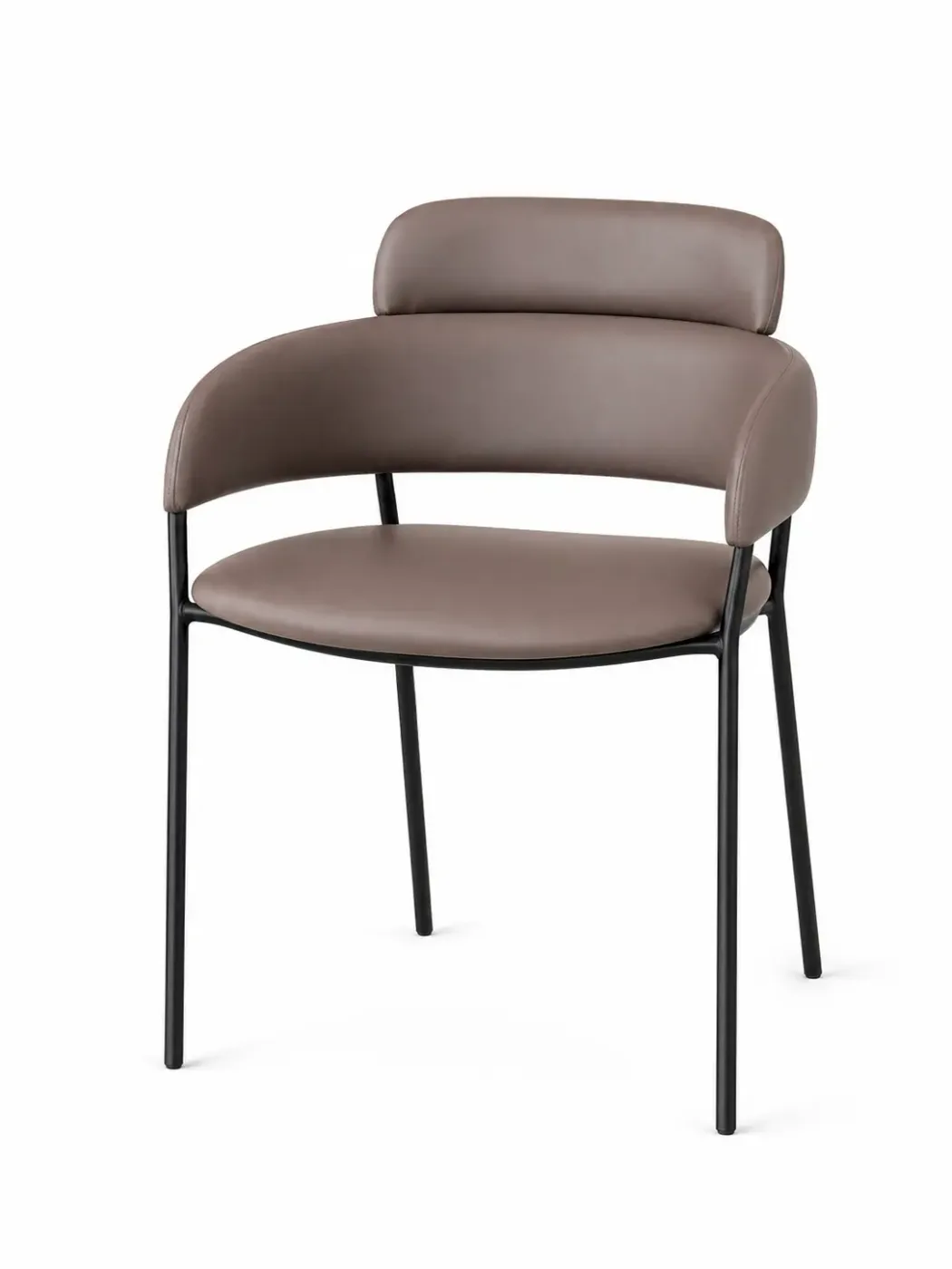 Reception chair Miago Black Artificial leather Rounded handle 54*55*76cm SK-01