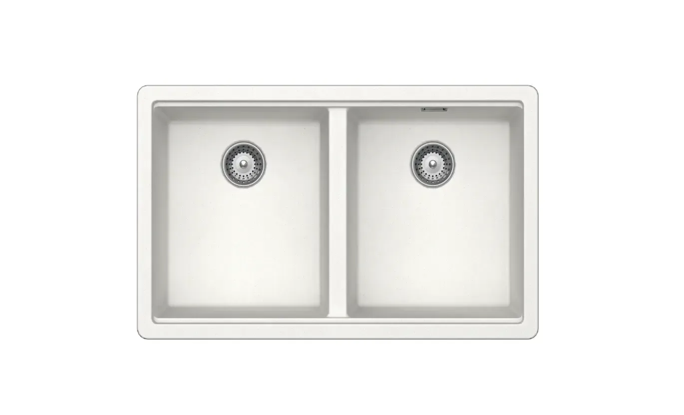 Kitchen sink Shock BROOKLYN N-200 Composite Quartz CRL Double Undermount ALPINA 75*45.6cm BYKN200007D93E6101