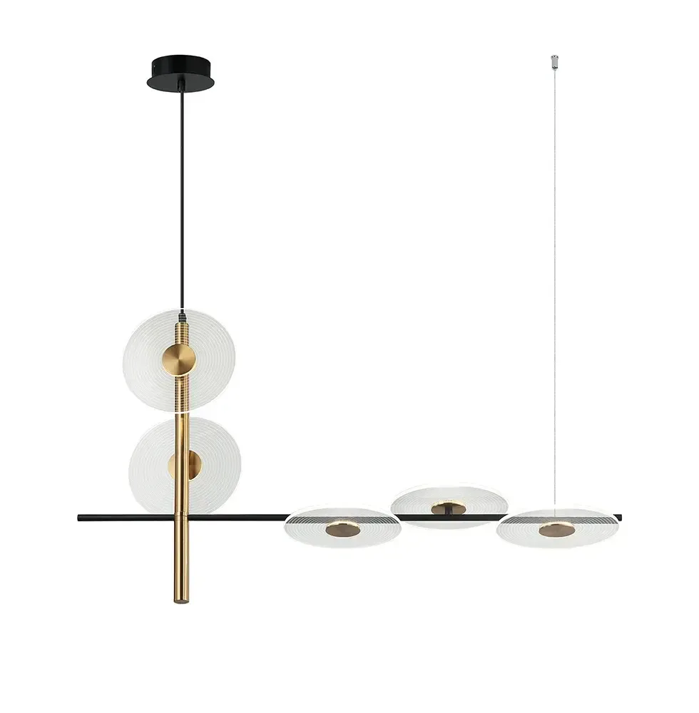Chandelier Viokef SUN 10 Watt CLEAR BLACK BRONZE 92*161cm 4280100