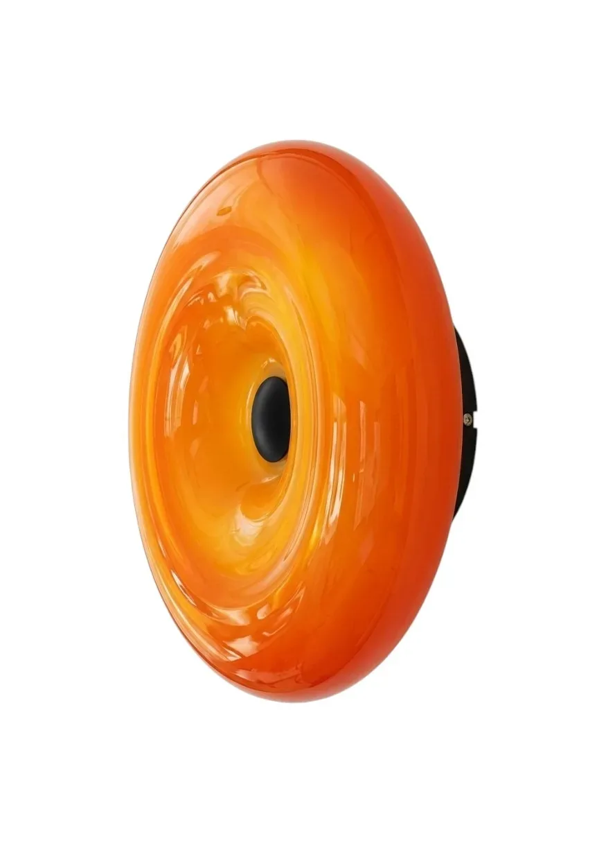 Wall lamp Juncan orange glass iron 7W D30cm B3763-ORANGE