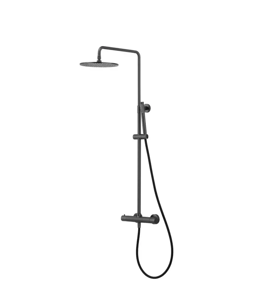 Gunon shower system thermostatic round shower head and long hand shower metal L-8191