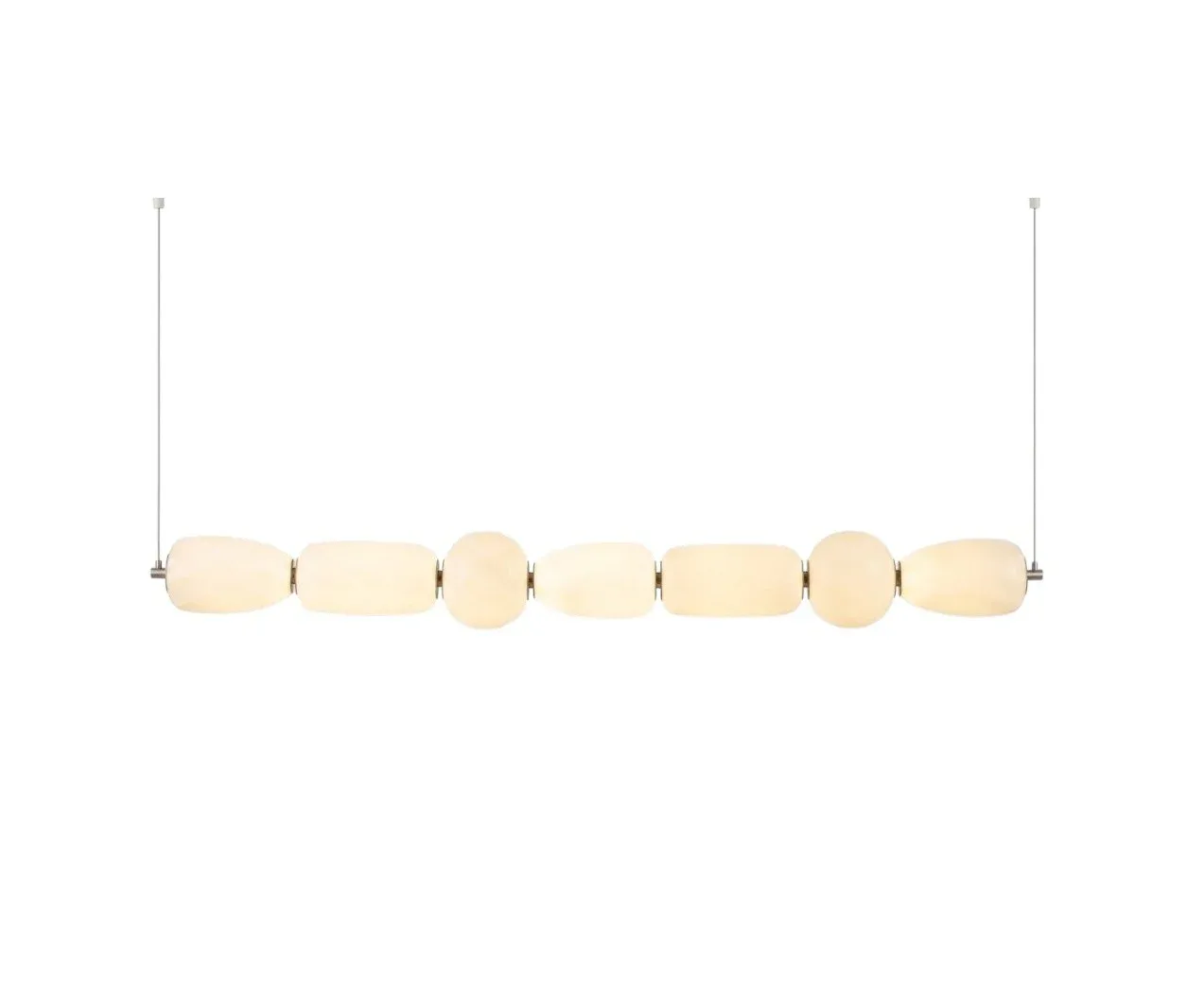 Chandelier Juncan Horizontal Glass Aluminum 3000K 61W 145*20*H150cm MD9037-7