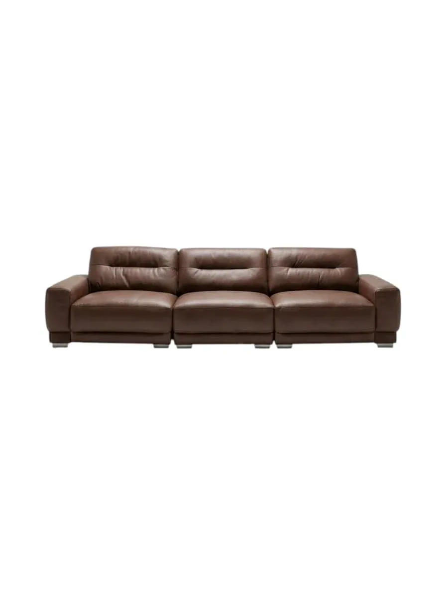 Living room sofa Kimhome Brown Leather 322*100*85cm P8510