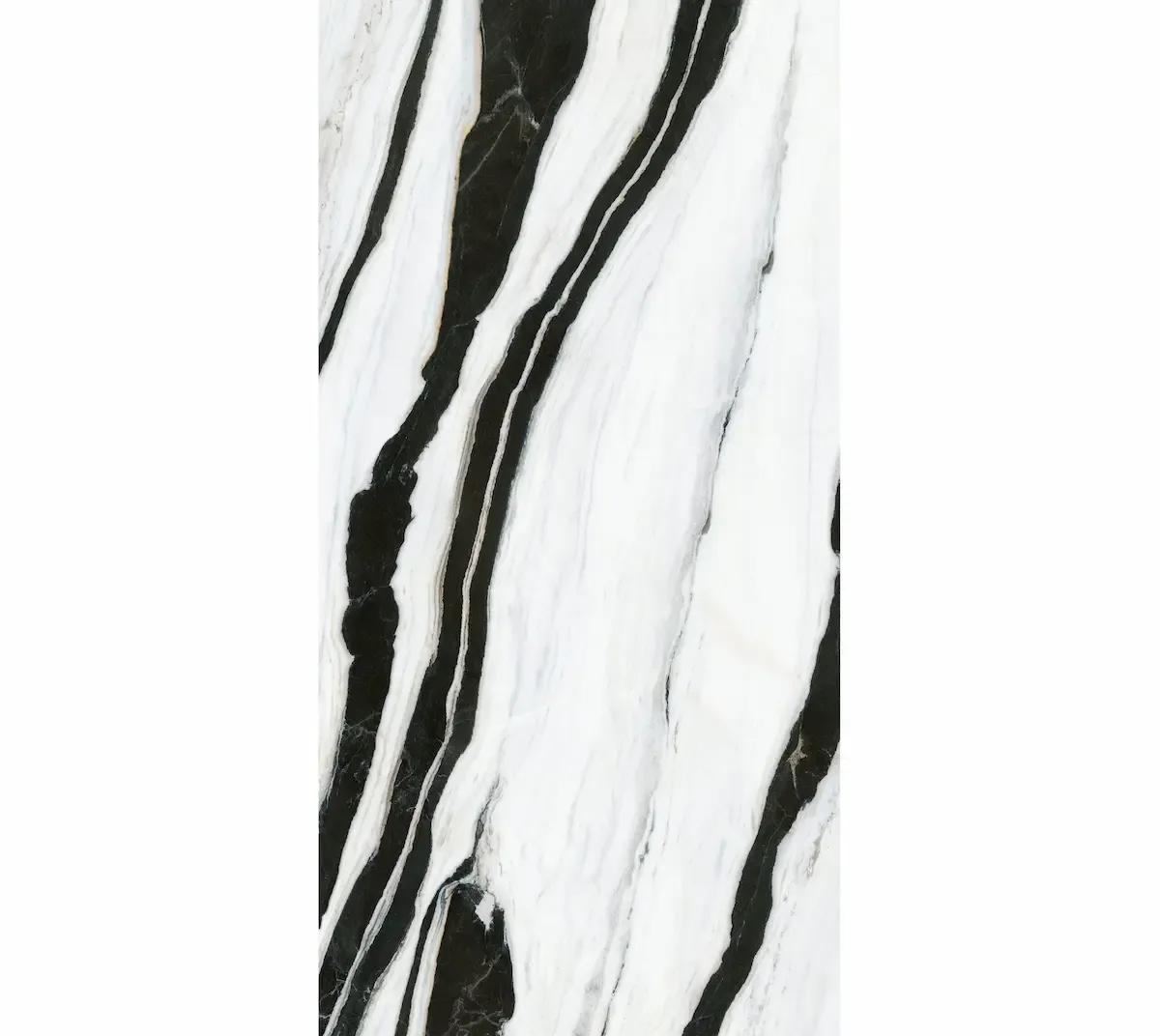 Large tile Infinity Panda White Luc glossy without mesh 160cm*320cm*6cm sq.m MB18-LUC
