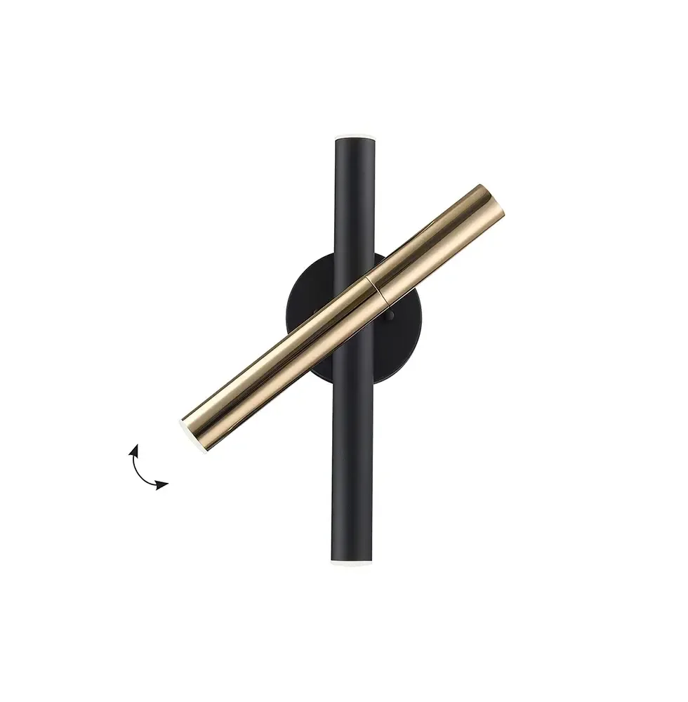 Wall lamp Viokef BALLET 16watt black and gold 11*33cm 4272900