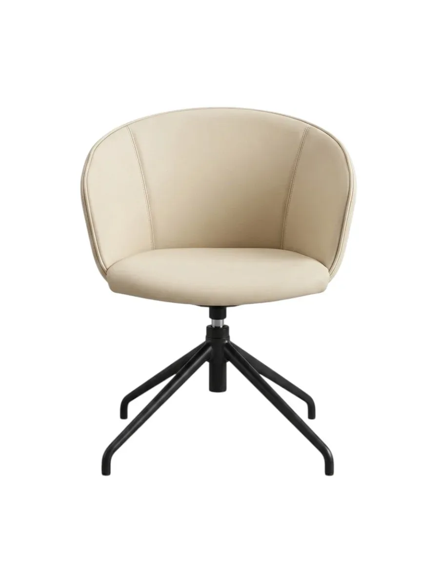 Office chair Hongqiao dark beige 213# artificial leather medium backrest height adjustable CM-T213BS-Baige