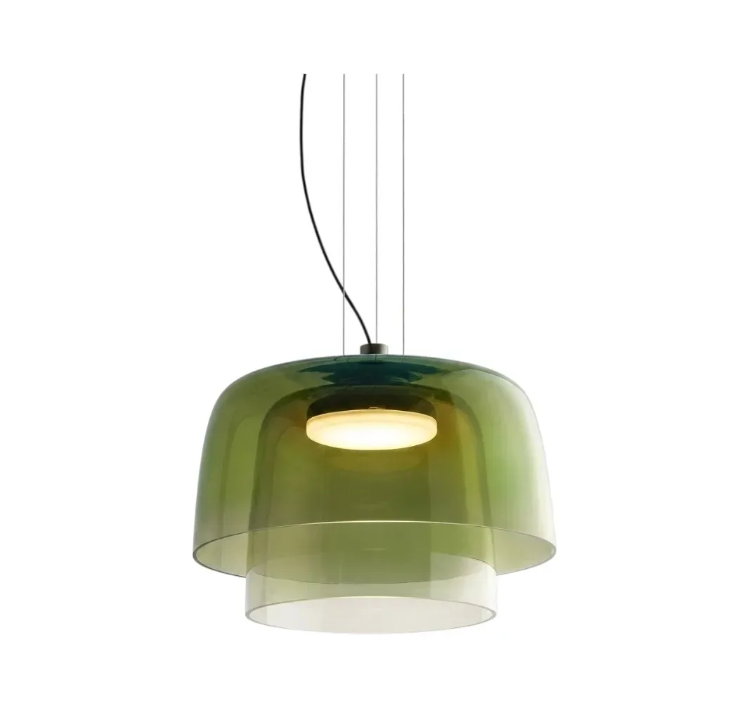 Chandelier Juncan Green Glass Metal LED D32*H24cm MD4026-BC