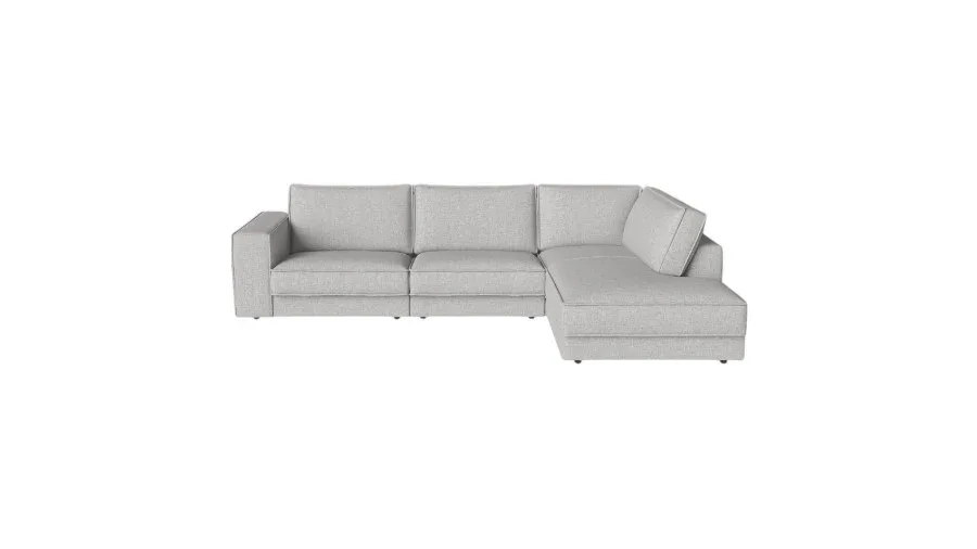 Living room sofa Bolia Noora fabric NANTES light gray dark oak legs. 01-068-50_00340
