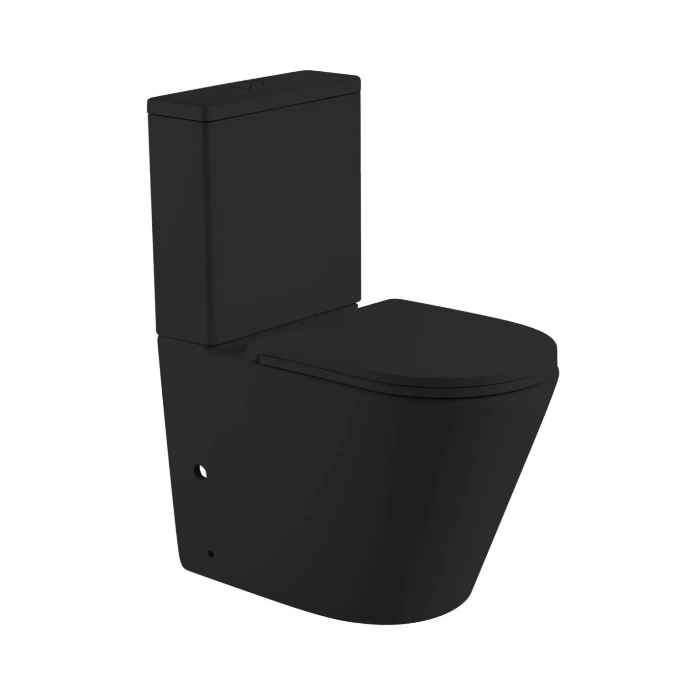 Floor-standing toilet Empolo with ceramic cistern TORNADO installation with spray P flush black matt 62*36.5*82cm MET103BMB