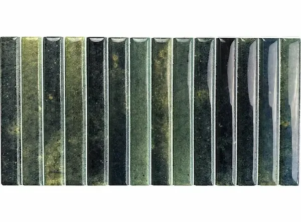 Wall tile DUNE KIT-KAT MOSAIC dark green glossy 11.5*23.1 188861
