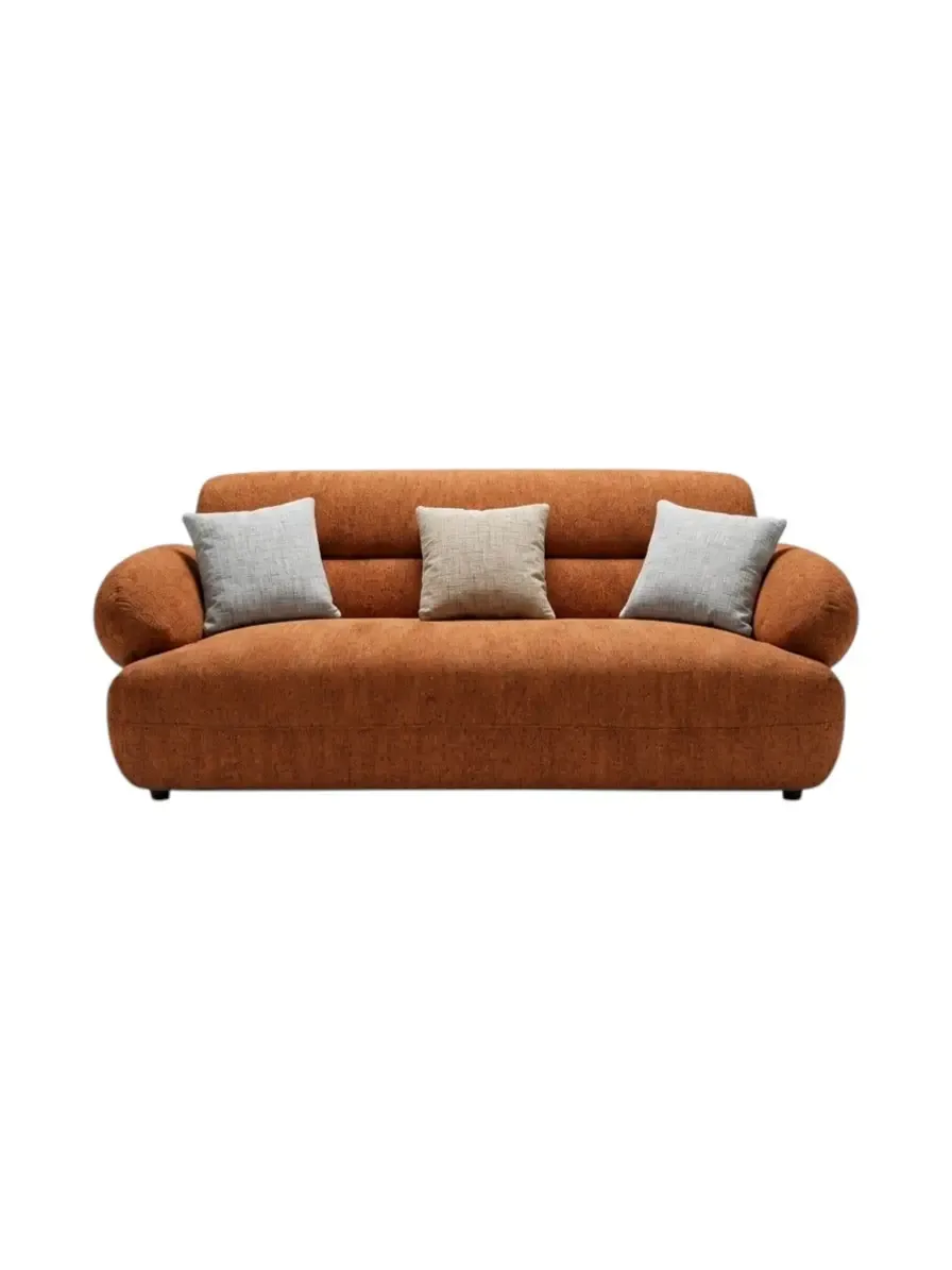Living room sofa Miago Orange fabric 215cm CSH002