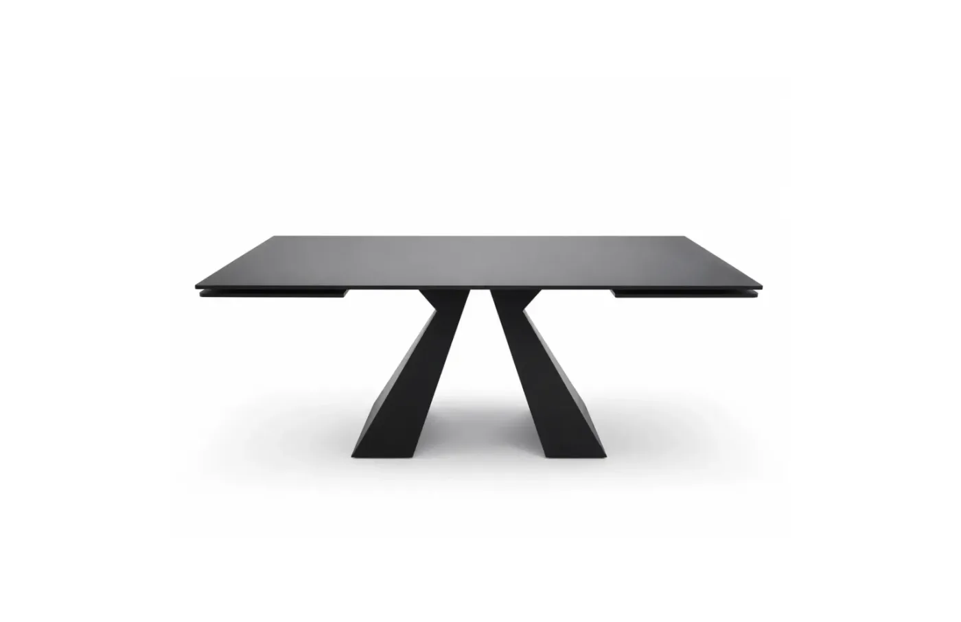 Kitchen table Miago black stone top stainless steel legs 160*140cm 1901