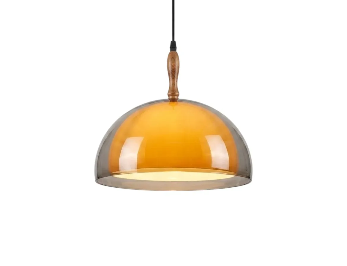 Chandelier Juncan Yellow Acrylic Wood E27 D35*H26cm MD1039