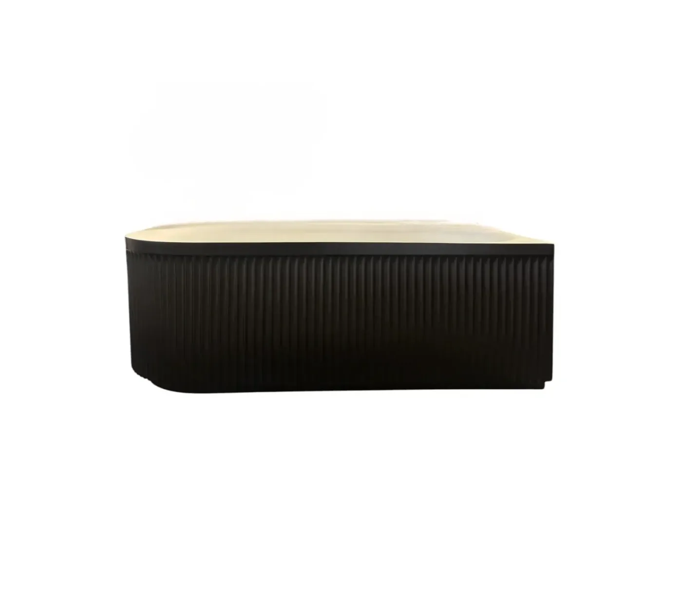 Bathtub stone Alcoswell Rosery Acrylic Corner Right/Inside White Matte Outside Black 170*80cm ROS 17080RH-MW-BLACK
