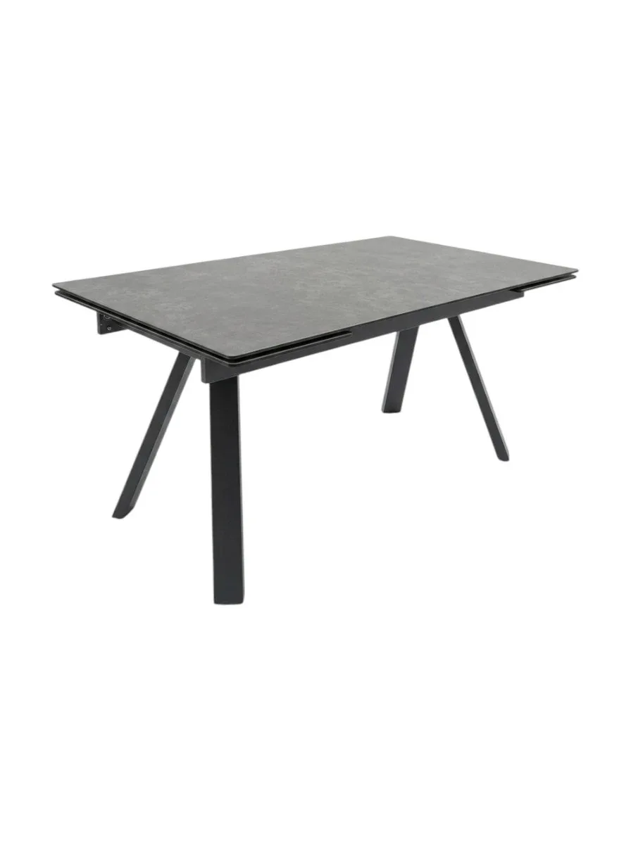 Kitchen table Miago black extendable with stone top 160-240cm 24-1803