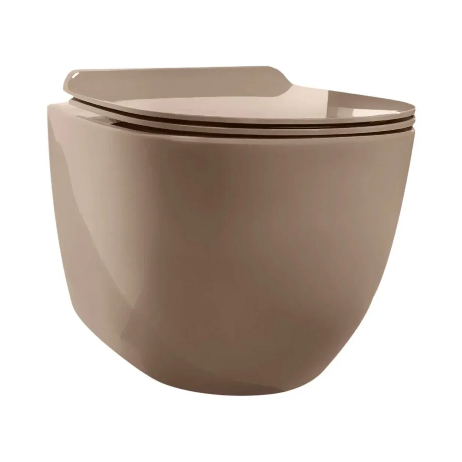 Wall mounted toilet Simas Vignoni Caramel with mounting kit glossy 56cm VI18&F85||CAR